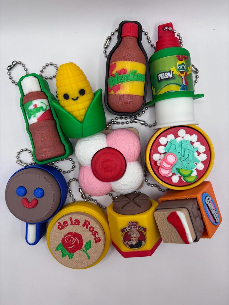 Hispanic Snack Fidget Keychains | Pan Dulce, Elote, Jarritos Inspired ...