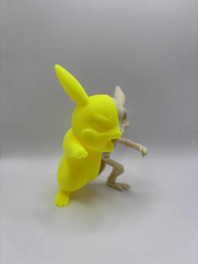 Dual Colored Pokemon Pikachu Skeleton Figurine - Etsy