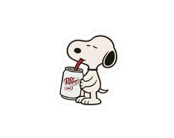 Snoopy Drinking Diet Dr. Pepper Sticker