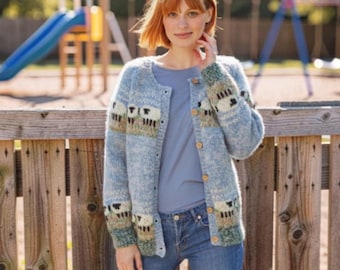 Handmade Women Winter Cardigan Sweater - Soft Knit Button Sweater - Gift For Her