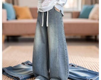 Oversized Denim Pants for Men – Handmade Loose Fit Wide Leg Jeans – Casual Everyday Streetwear