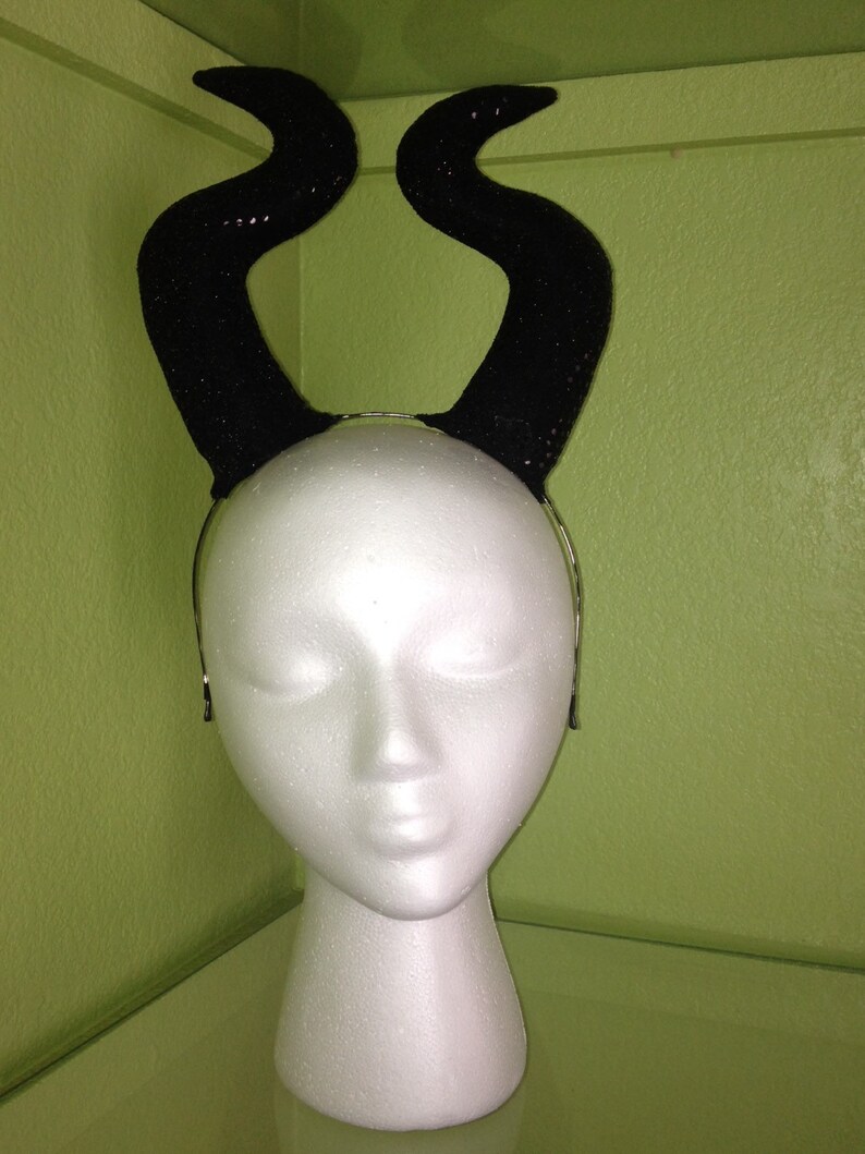 Sparkle Maleficent Horns Headband Etsy