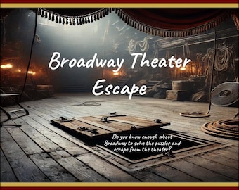 Broadway Escape Room, Digitale Puzzle-Unterhaltung für Musiktheaterfans, Immersive Erfahrung für Spieleabend