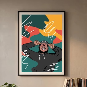 Potter Payper Abstract Portrait Print | UK Rap Wall Art (Digital Download)