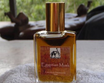 Huile de parfum EGYPTIAN MUSK SUPERIOR par Sukran -15 ml - Dure toute la journée - Parfum puissant et précis de musc