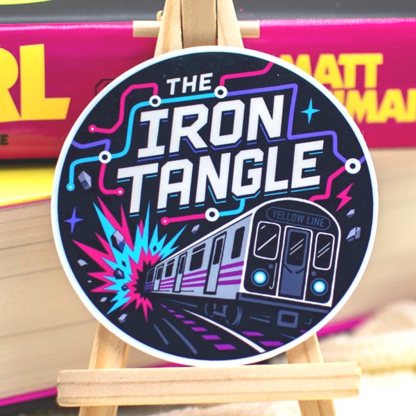 Iron Tangle Sticker | Dungeon Crawler Carl Inspired Subway Medallion Decal | LitRPG Bookish Kindle Sticker