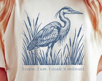 Neurodiversity Awkward Heron Shirt ADHD Autism Pride Tee, Comfort Colors® Neurodivergent Tee, BCBA School Counselor Inclusion Tshirt
