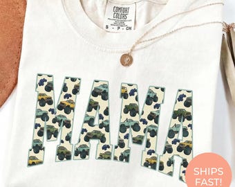 Monster Truck Mama Shirt, Comfort Colors® Mama T-Shirt, Muttertagsgeschenk, neue Mama Geschenk