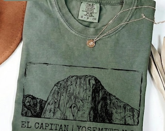 El Capitan Yosemite National Park Shirt, Comfort Colors® California Rock Climbing Tee, Mountain Lover