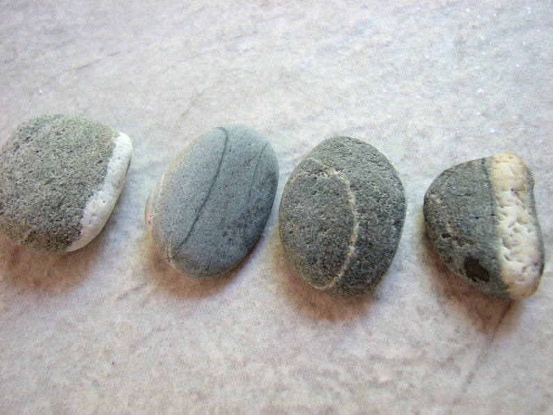 Ocean Wishing Stones Natural Stripe Flat Sea Stones 10 Striped Beach Rocks DIY Craft Pebbles