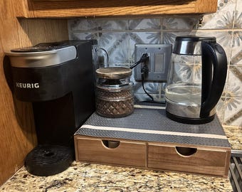 Wooden K Cup Organizer | Coffee Pod Storage Box | Drawer Stand | Coffee Bar Holder