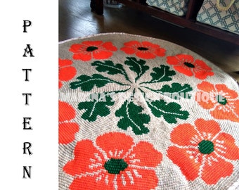 Sweet Poppy Rug Tapestry Crochet Pattern