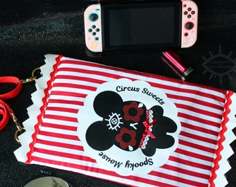 SPOOKY MOUSE | Clowncore Candy Bag | Kawaii Switch | Protective Nintendo Switch Case | Circus Mouse | Kawaii Clown Guro Lolita Yami Kawaii