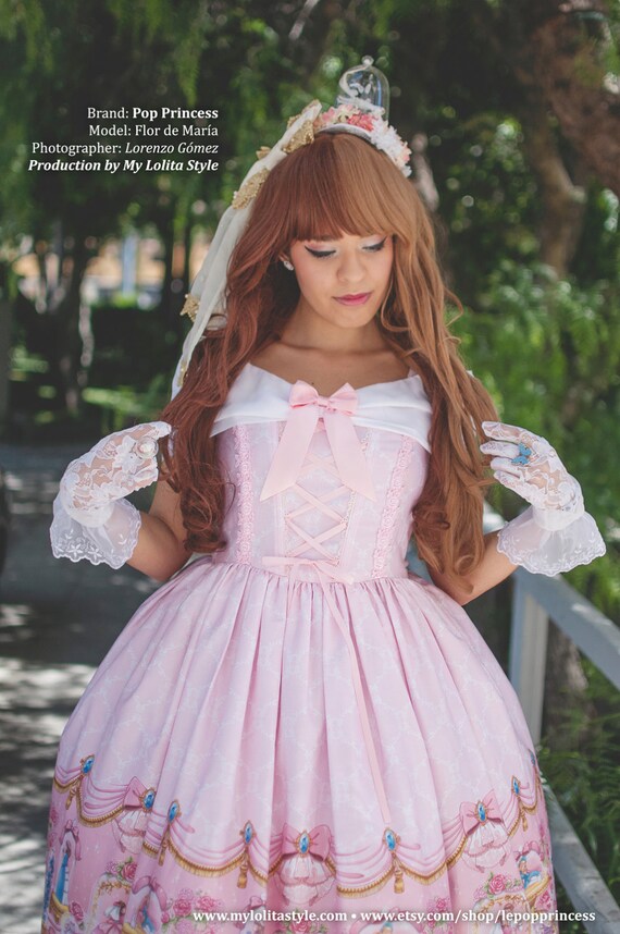 Bright Star JSK Dress With Chiffon off the Shoulder Sleeves Wrap, Satin  Ribbon, Boning, Rose Lace, Sweet Lolita - Etsy