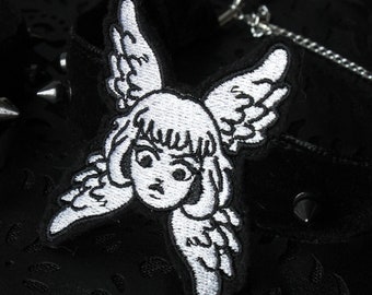 SOLD OUT Lvh x PP Fatal Beauty | Gothic Black Velvet 'Angry Angel' Choker Spike | Pastel Goth | Punk | Goth Alt Fashion || Gothic Lolita