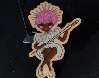 DOLL MAKER || Wood Pin Brooch | Creepy Cute | Pastel Goth | Doll Parts, Dolls, Gothic Lolita