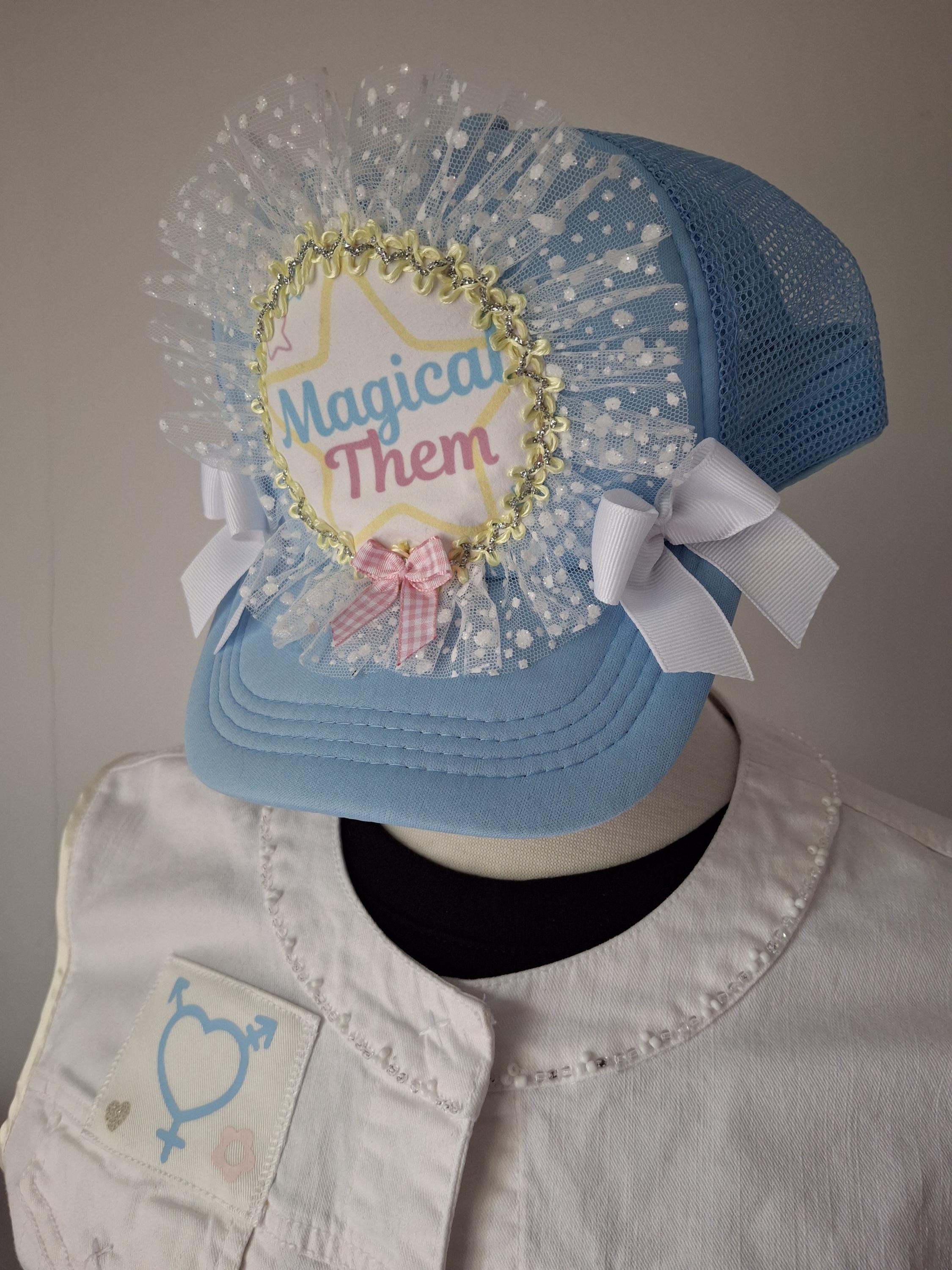 Magical Them | Pastel Blue Baseball Cap|| Pastel Kei | Non Binary | Pronouns | Queer | Transgender |Demigender| LGBTQIA