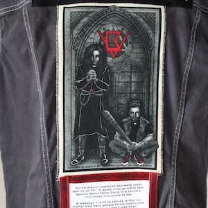 LE NOTIZIE: Bob Vylan x Black Lives Always Mattered / Gilet da battaglia in denim grigio scuro / Toppa Antifa Leftist Punk Resist Protest / Queer
