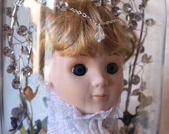 DOLL MAKER : Queen Victoria, Porcelain Doll Head | Gothic Lamp Nightlight | Creepy Doll | Witchy Aesthetic