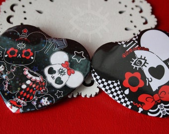 SPOOKY MOUSE | Clowncore Button Pin || Circus Mouse | Kawaii Clown | Creepy Cute | Cute Clown | Guro Lolita Yami KawaiiEyedolatry