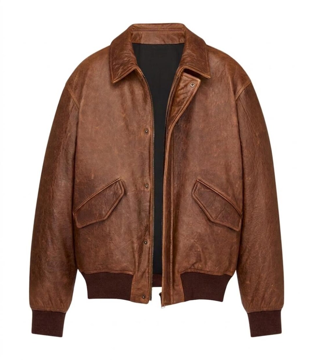 Velcor Leather Bomber Jacket - Etsy