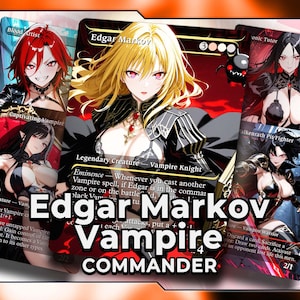 Edgar Markov Vampire Commander Deck | Dark Anime Alt Art Waifu Style