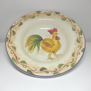 Vintage Ceramic Boulevard Table Tops Unlimited Hand Painted Rooster Serving Bowls