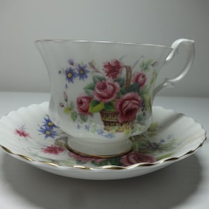 Vintage Royal Albert Bone China Floral Teacup and Saucer
