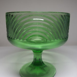 Vintage Footed Green Compote Candy Dish E.O. Brody Company Cleveland, Ohio