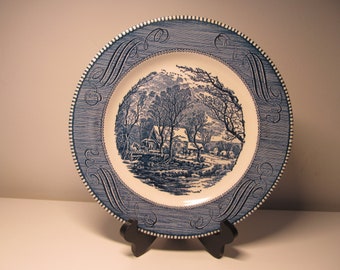 Vintage Currier and Ives "The Old Grist Mill" By Royal Plate