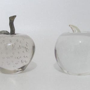Assorted Glass Apple Shape Paperweights Sold Individually