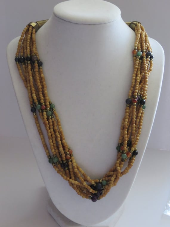 Vintage Strands Beaded Necklace  Summer Trend