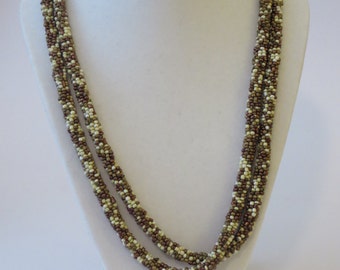 Earth Tone Beaded Necklace