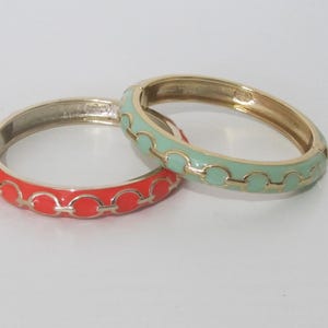 Vintage Sequin Orange and Gold Bracelet Sold Separately