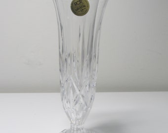 Vintage Royal Crystal Rock Opera Bud Vase 24% Lead Crystal Made in Italy