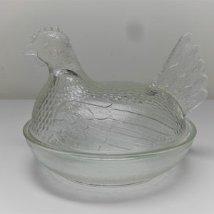 Indiana Glass Hen On Nest Carnival Glass Candy Dish