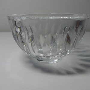 Vintage Orrefors Sweden Crystal Round Heavy Glass Vase