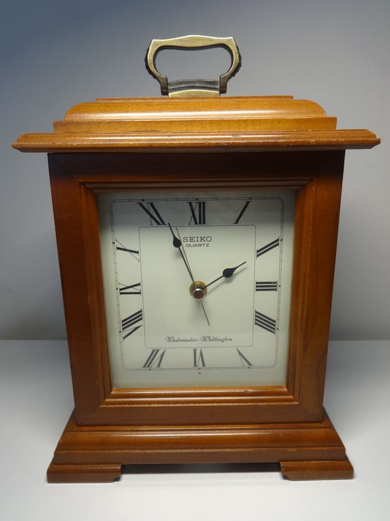 Vintage Wood Seiko Quartz Westminster Whittington Clock With