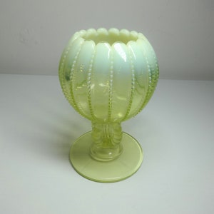 Northwood Opalescent Beaded Panels Rose Vase