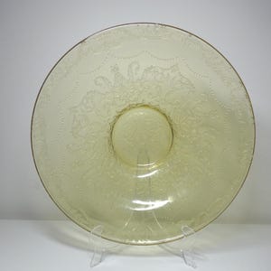 Madrid Amber Depression Glass Serving Plate