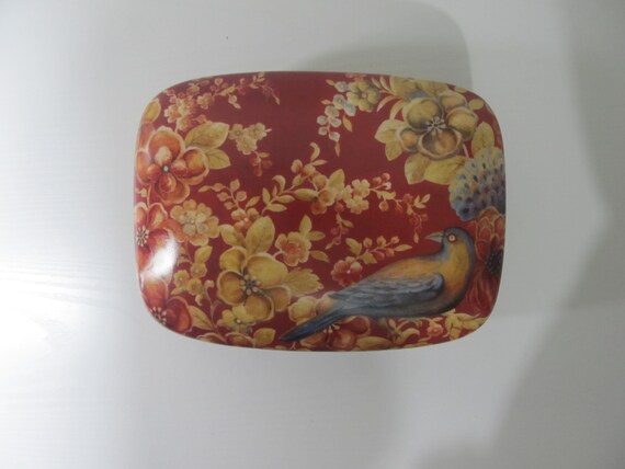 Vintage Saby Asachi Porcelain Floral and Bird Lar… - image 2