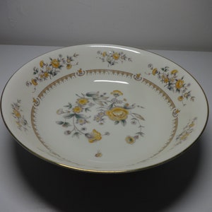 Vintage Mikasa Porcelain Ivory China Rose Peony Serving Bowl Made in Japan