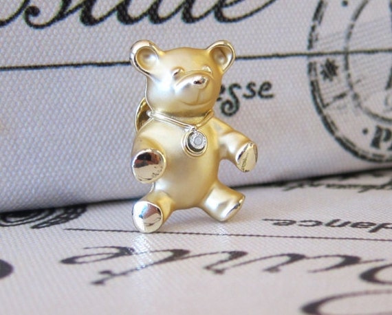 Gigi Giusti Gold Tone Bear Pin Summer Trends, Cut… - image 1