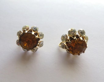 Coro Topaz Vintage Earrings