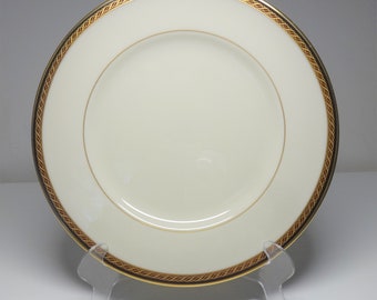 Lenox MONROE 5-piece Place Settings - Maroon, Black Band, Gold