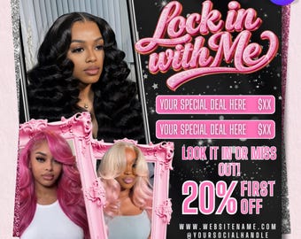 Salon Appointment Flyer Template | Customizable DIY Canva Design for Nail hair wig wax lash Services | Appointments Flyer | Canva Editable