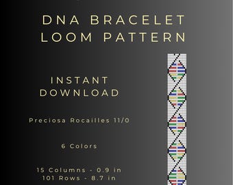 DNA Bracelet Loom Beading Pattern