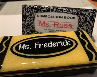 Borrador de pizarra blanca personalizado / Regalo para profesores / Borrador de crayones / Borrador para cuadernos / Regalo de agradecimiento para profesores / Decoración para el aula