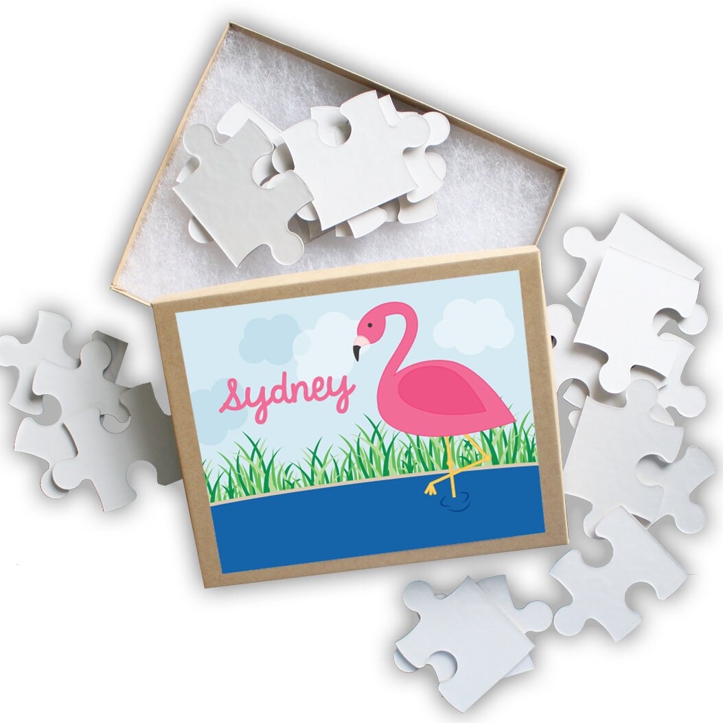 Flamingo Puzzle Personalized Puzzle for Kids Jigsaw Puzzle | Etsy