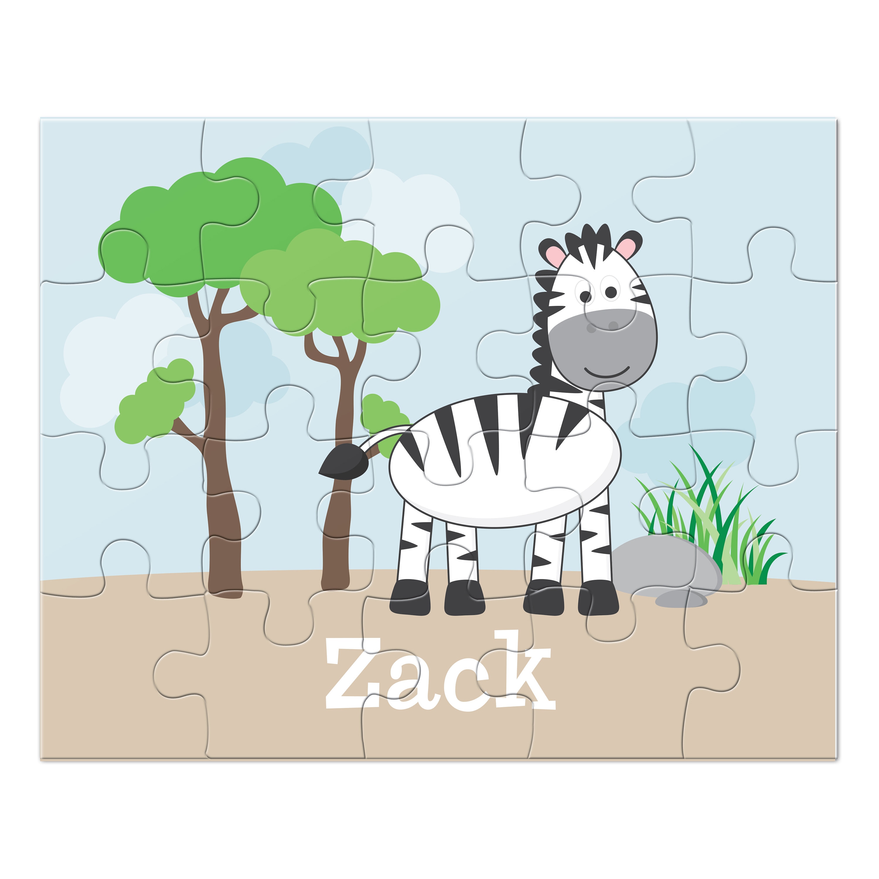 Zebra Puzzle Personalized Puzzle for Kids Jigsaw Puzzle Etsy